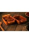 LUKSYOL Handmade Terracotta Rectangular Oven Tray - Authentic Mexican Pottery for Tajine, Moroccan,