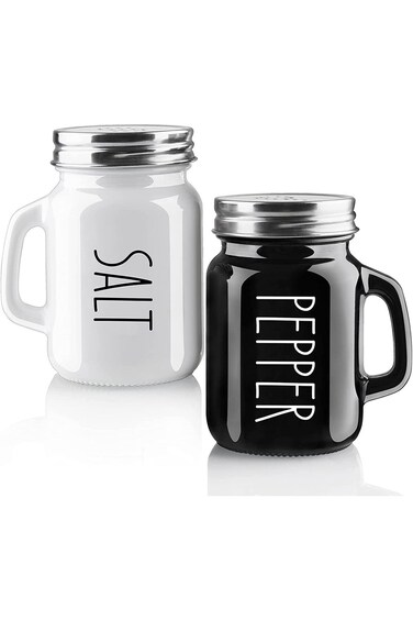 YHRY Farmhouse Salt and Pepper Shakers Set, 2 Pcs Cute Salt Pepper Shaker, Modern Farmhouse Kitchen