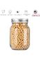 YINGERHUAN Glass Regular Mouth Mason Jars, 16 oz Clear Glass Jars with Silver Metal Lids for Sealin