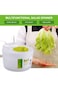 Irovami Spinner Dryer, 3L Salad Spinner Manual Lettuce Spinner Fruits and Vegetables Dryer with Rot