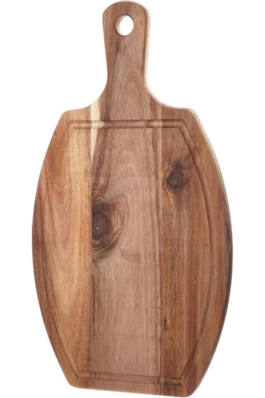Electus Acacia Wood Square Cutting Board with Handle, Beige 40 cm, ASK250