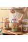 Glass Cereal Cup with Airtight Lid and Spoon, Portable Overnight Oats Container Glass Yoghurt Cup w