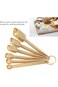 Measuring Spoon Set, Metal Measuring Spoons 6 Pieces for Baking (Gold)