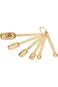 Measuring Spoon Set, Metal Measuring Spoons 6 Pieces for Baking (Gold)