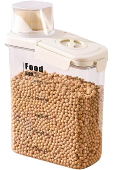 Food Storage Containers, Cereal Dispenser Easy Flow Storage Jar,Grain Storage Box with Carrying Han