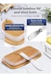 HOOKOR Large Butter Dish with Lid， Monehet Ceramics Butter Keeper Container with Knife and High- Qu