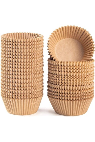 قوالب كب كيك طبيعية قياسية من GNAFOTU، 500 قطعة، قوالب خبز طبيعية خالية من الرائحة ومقاومة للزيت من الدرجة الغذائية