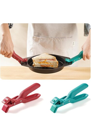 2Pcs Multi-Purpose Anti-Scald Bowl Holder Clip Silicone Anti-Scalding Hot Plate Bowl Tongs Gripper,