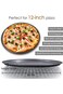 Pizza Pan 12.6 Inch, Non-Stick Perforated Pizza Pan with Holes, Carbon Steel Baking Tray for Oven,