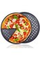 Pizza Pan 12.6 Inch, Non-Stick Perforated Pizza Pan with Holes, Carbon Steel Baking Tray for Oven,