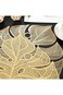 Mabbcoo Leaf Gold Placemats Vinyl Table Place Mats Set of 6, Hollow Out Modern Table Placemats Bulk