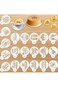 20 Pieces Birthday Cookie Stencil Templates Decoration Cookie Stencil for Birthday Coffee Cake Temp