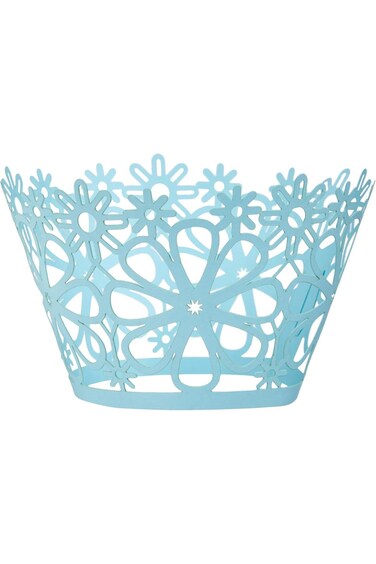 Ibili Cake Doilies Set 5/8 cm 10-Piece Light Blue Paper 24 x 11 x 1 cm Units