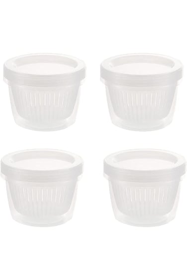 Azonee Onion Storage Containers with Threaded Seal Lid Strainer Tomato Saver Preservation Box Doubl
