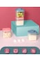 Kitty Pop Up Lid Food Storage Containers: One Touch Milk Powder Dispenser, Clear Storage Airtight f