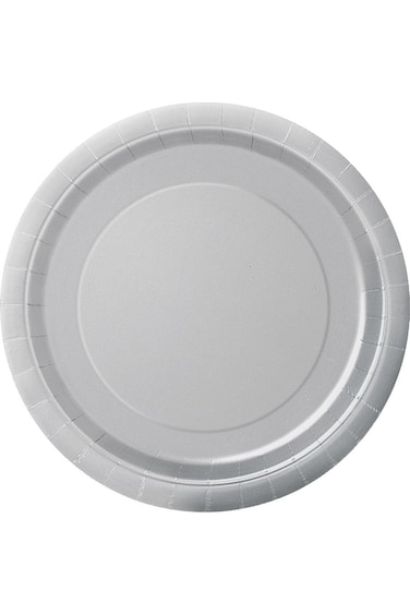 أطباق كيك ورقية فضية، 8 قطع