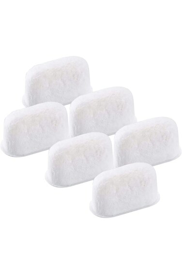 KRCIQMV - عبوة من 6 فلاتر مياه بديلة، راتنج تبادل أيوني، متوافق مع فلتر مياه ماكينة الإسبريسو