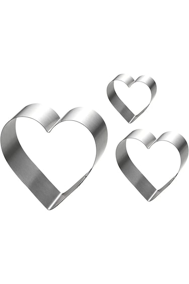 Siking Stainless Steel 4/6 / 8 Inch Heart Cake Ring Mold Heart Cutter Pancake Mold For Mousse Chees