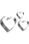 Siking Stainless Steel 4/6 / 8 Inch Heart Cake Ring Mold Heart Cutter Pancake Mold For Mousse Chees