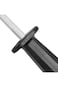 Tramontina Plenus 8 Inches Grooved Sharpener with Carbon Steel Rod and Black Polypropylene Handle