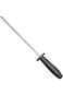 Tramontina Plenus 8 Inches Grooved Sharpener with Carbon Steel Rod and Black Polypropylene Handle