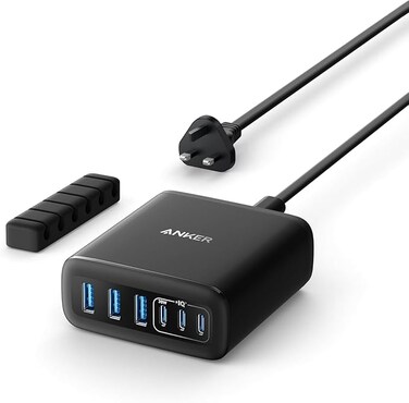 Anker USB C Charger, 6 Port Type C Charging Station with 112W Power, for iPhone 17/16/15 Series, Samsung S25/S24/S23, Macbook, Laptop, iPad, Huawei, Honor and More