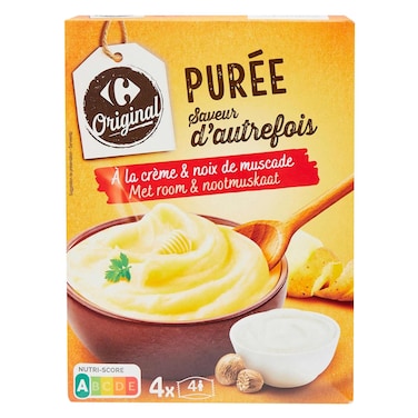 Carrefour - Mashed Potato Creamed, Original Cream and Nutmeg Pur&eacute;e, 500g