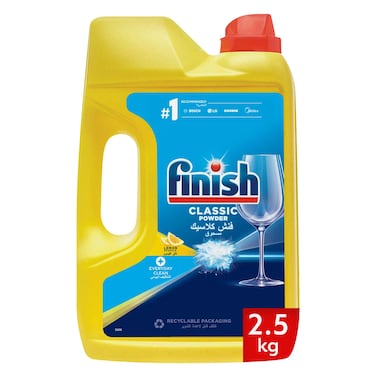 فنش كلاسيك مسحوق تنظيف لغسالات الأطباق  مع خاصية النقع المسبق ،2.5   كجم