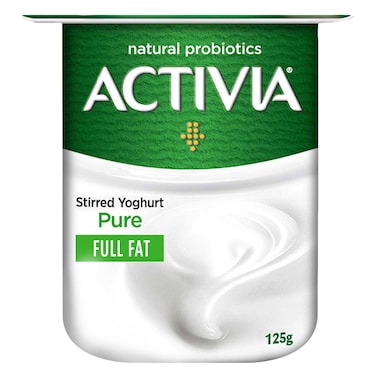 Activia Full Fat Stirred Plain Yogurt 125g