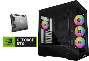 Gaming PC &ndash; ASUS B650, Ryzen 5 7600, RTX 5050, 16GB DDR5, 1TB NVMe GEN4, BLACK