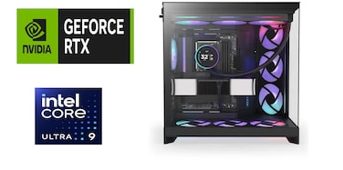 كمبيوتر ألعاب - Ultra 9 / RTX 5080 16GB / 32GB DDR5 / 1TB NVMe SSD - أسود