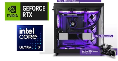 كمبيوتر ألعاب - Ultra 7 / RTX 5070 Ti 16GB / 32GB DDR5 / 1TB NVMe SSD - أسود