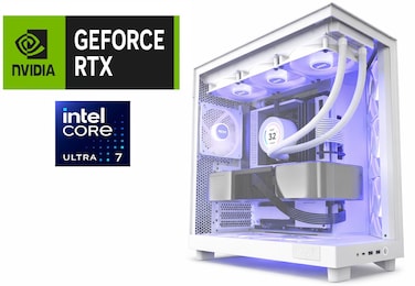 كمبيوتر ألعاب - Ultra 7 / RTX 5070 Ti 16GB / 32GB DDR5 / 1TB NVMe SSD - أبيض