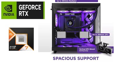 كمبيوتر ألعاب - Ryzen 7 9800X3D / RTX 5070 12GB / 32GB DDR5 / 1TB NVMe SSD - أسود