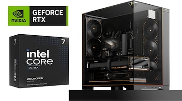 كمبيوتر ألعاب - Intel Ultra 7 / RTX 5070 Ti 16GB / 32GB DDR5 / 1TB NVMe SSD - أسود