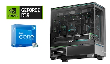 كمبيوتر ألعاب - Intel Core i5 14F / RTX 5060 8GB / 16GB DDR5 / 1TB NVMe SSD - أسود