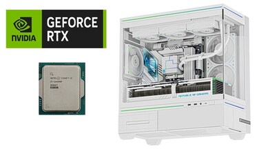 كمبيوتر ألعاب - Intel Core i5 14F / RTX 5060 8GB / 16GB DDR5 / 1TB NVMe SSD - أبيض