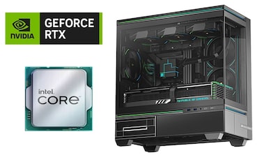 Black Gaming PC Intel Core i7 14F ASUS Z790M RTX 5070 12GB 32GB DDR5 5600MTS 1TB NVMe Gen4 TR 360 Liquid Cooler Black TL M10 Case Black TL M12 Fans Windows 11 Pro 650W PSU
