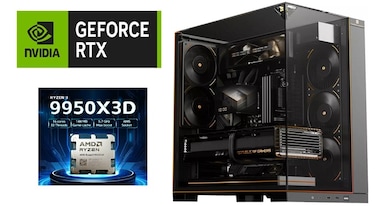 كمبيوتر ألعاب - Ryzen 9 9950X3D / RTX 5090 32GB / 64GB DDR5 / 1TB NVMe SSD - أسود
