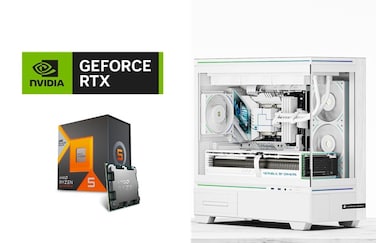 كمبيوتر ألعاب - Ryzen 5 7500X3D / RTX 5060 8GB / 16GB DDR5 / 1TB NVMe SSD - أبيض
