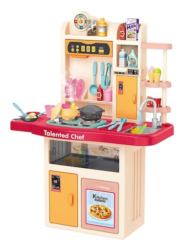 Toy Box Lightweight Compact Pretend Beauty Dresser Vanity Makeup Play Set With Music For Girls