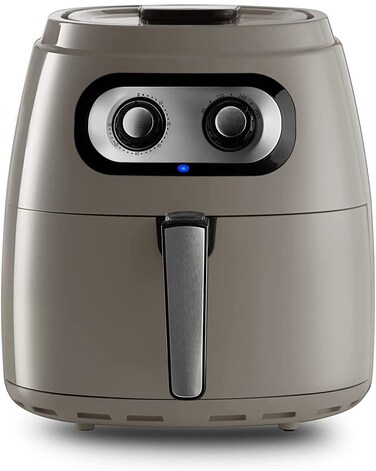 مقلاة هوائية كهربائية صحية من السيف بسعة 9 لتر وقوة 1800 واط مع مؤقت للقلي والخبز والشواء والتحميص أو إعادة التسخين، AL7303، رمادي