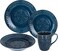 طقم سفرة بورسلان تورست، 4×"7 / 4×"8 / 4×"10 بوصة ، 0.375 مل، 16 قطعة - أزرق غامق