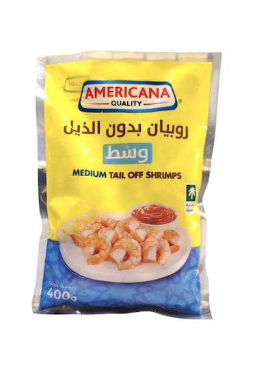 Americana Tail Off Shrimps Medium 400g