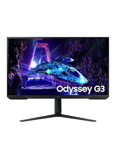 شاشة سامسونج للألعاب Odyssey G3 LS32DG302EMXUE – قياس 32 بوصة، دقّة FHD، شاشة مسطّحة، زمن استجابة 1ms، معدل تحديث 180Hz، لوحة VA، لون أسود