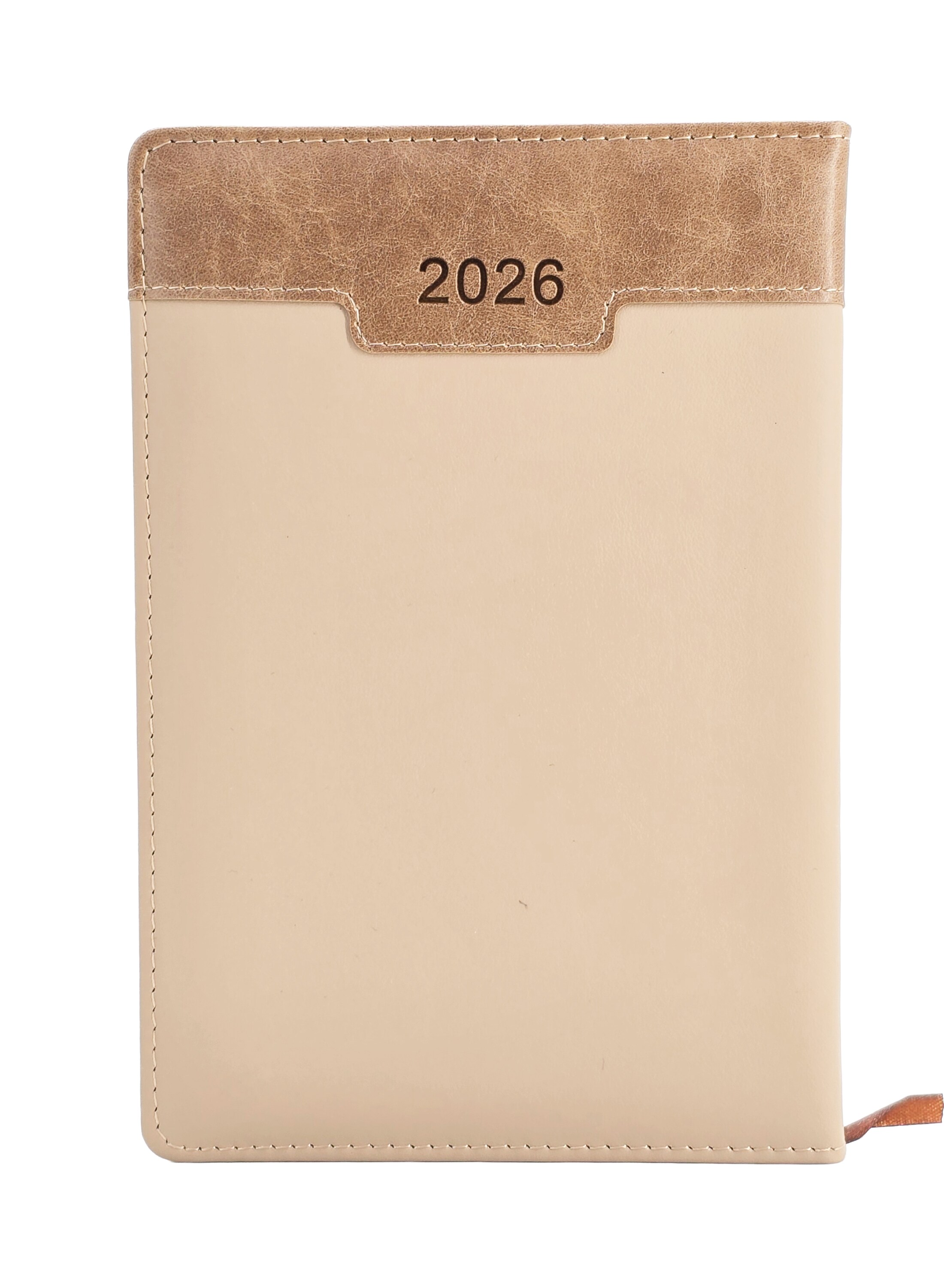 Buy 2026 A5 PU Leather Diary, Daily Planner - Beige Online