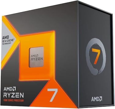 معالج AMD Ryzen 7 7800X3D - معالج سطح المكتب AMD Radeon Graphics من سلسلة Ryzen 7 7000 ثماني النواة، مقبس AM5، بقدرة 120 واط - 100-100000910WOF