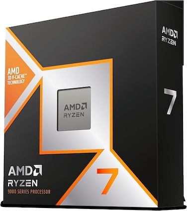 معالج AMD Ryzen 7 9800X3D AM5 لأجهزة سطح المكتب، ثماني النواة وستة عشر مسارًا، بتردد يصل إلى 5.2 جيجاهرتز، وبطاقة رسومات AMD Radeon مدمجة، وذاكرة قصوى 192 جيجابايت، وقناة مزدوجة