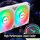مبرد المعالج السائل AeroCool Oasis L360 ARGB AIO، استهلاك طاقة 300 واط، مشعاع 360 مم، تصميم Mirage مع إضاءة ARGB، 3 مراوح ARGB مقاس 120 مم