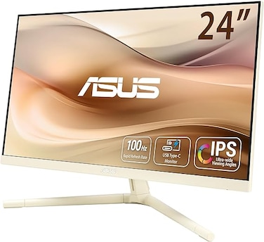 شاشة ASUS VU249CFE-M للعناية بالعين – 24 بوصة (23.8 بوصة قابلة للعرض)، دقة FHD (1920 × 1080)، تقنية IPS